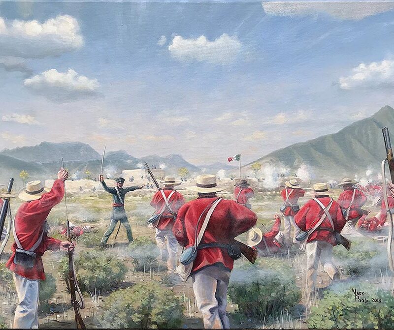 The Mississippi Rifles at the Battle of Monterrey by Marc Poole - Print